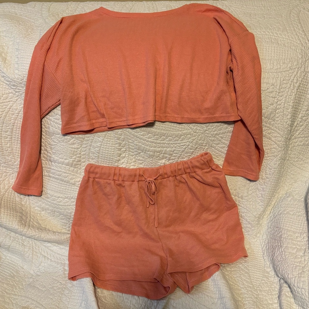 SHEIN coral lounge set